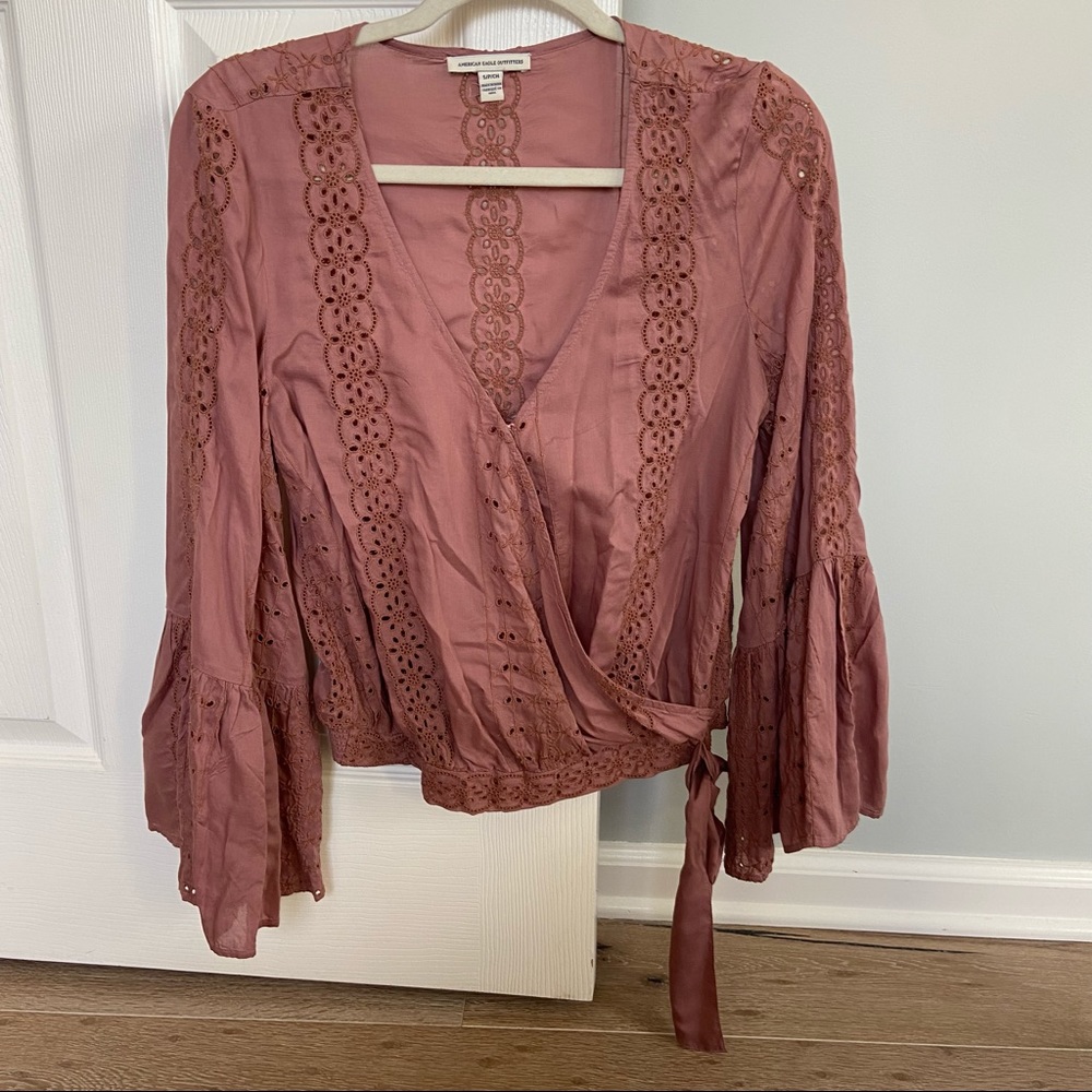 American eagle puff sleeve top